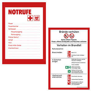 Brandschutz-Aushänge