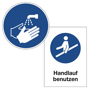 Gebotsschilder für das Betriebsgelände