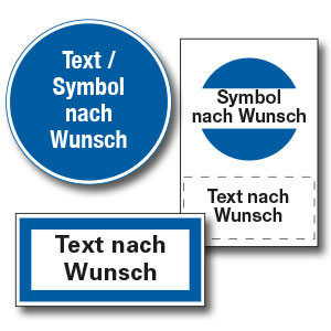 Individuelle Gebotszeichen