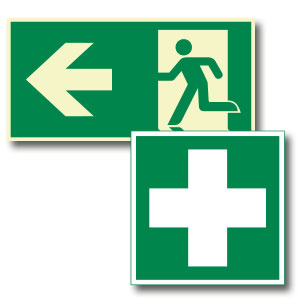 Rettungszeichen - Erste Hilfe Kennzeichnung
