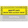 Prüfplakette geprüft nach DIN EN 15635