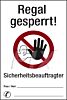 Regalkennzeichnung - Regal gesperrt