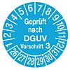 Prüfplakette - Geprüft nach DGUV Vorschrift 3