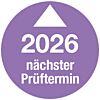Prüfplakette - Nächster Prüftermin - 2026. Ø 30mm