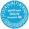 Prüfplakette - Geprüft nach DGUV Vorschrift 68