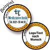 Prüfplakette nach Wunsch mit Jahreszahl und Monaten, Layout 5