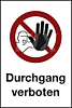 Durchgang verboten
