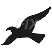 Vogel als Glasscheibensymbol