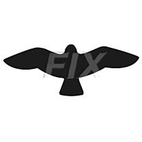 Vogel als Glasscheibensymbol