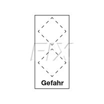 Grundetikett für 2 Gefahrstoffsymbole mit dem Signalwort Gefahr""