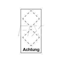 Grundetikett für 2 Gefahrstoffsymbole mit dem Signalwort Achtung""