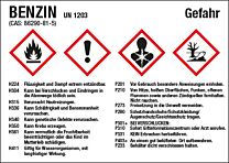 Gefahrstoffaufkleber Benzin