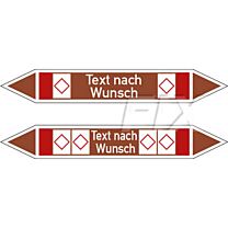 Rohrleitungskennzeichen - Gruppe 8 - brennb. Flüssigkeiten u. Feststoffe