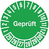 Prüfplakette - Geprüft