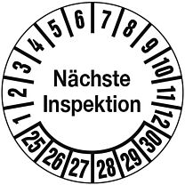 Prüfplakette - Nächste Inspektion