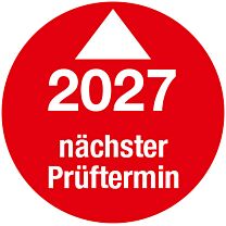 Prüfplakette - Nächster Prüftermin - 2027, Ø 30mm