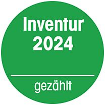 Inventuraufkleber 2024 grün - gezählt