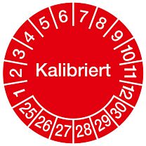 Prüfplaketten - Kalibriert