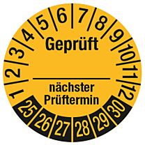 Prüfplakette - Plakette Geprüft / nächster Prüftermin