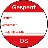 Zustands-Plakette: QS Gesperrt