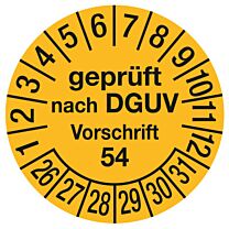 Prüfplakette-geprüft nach DGUV Vorschrift 54