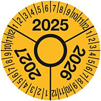 Prüfplakette - Dreijähriger Prüfzyklus, Ø 33mm