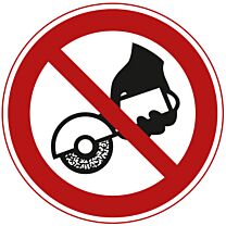 Nicht zulässig für Freihand- und handgeführtes Schleifen