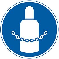 Druckgasflasche durch Kette sichern
