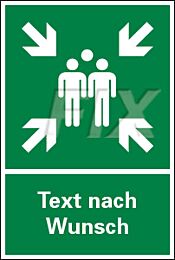 Sammelstelle mit Text nach Wunsch