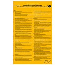 Betriebsvorschriften für Krane