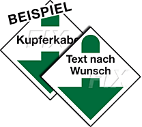 Behälterkennzeichung - Text nach Wunsch