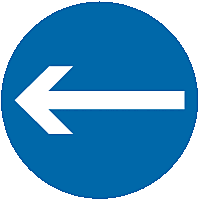 vorgeschr. Fahrtrichtung hier links