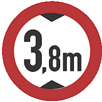 Verbot für Fahrzeuge über - Höhe