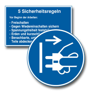 Gebotsschilder für Maschinen und Elektro