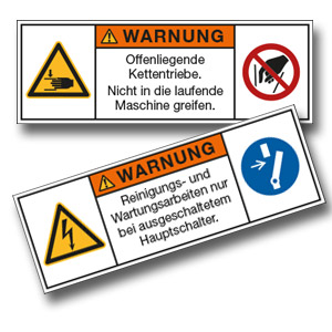 Maschinen- und Anlagenschilder,  ISO 3864-2